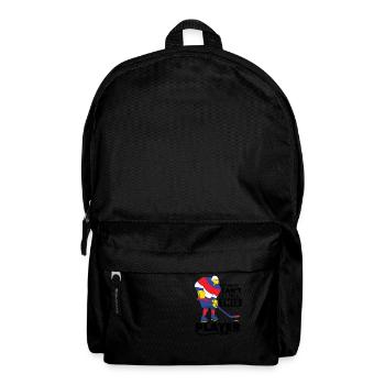 Eisbär plays ice hockey - Backpack - black - Front