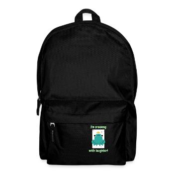 I'm Croaking With Laughter! Funny Cute Frog - Backpack - black - Front