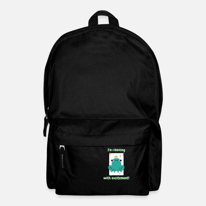 I'm Ribbiting With Excitement! Cute Frog Designs - Rucksack - Schwarz