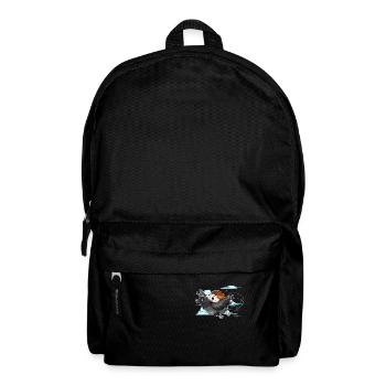Hedgehog flies on raven - Backpack - black - Front