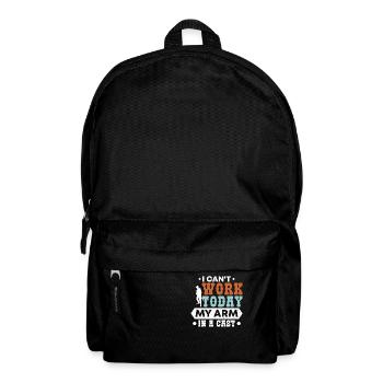 Je ne peux pas travailler aujourd’hui, mon bras est - Sac à dos - noir - Devant