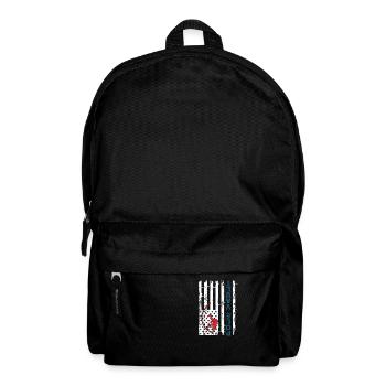 Pole Vaulting American Flag Upside Down Funny - Backpack - black - Front