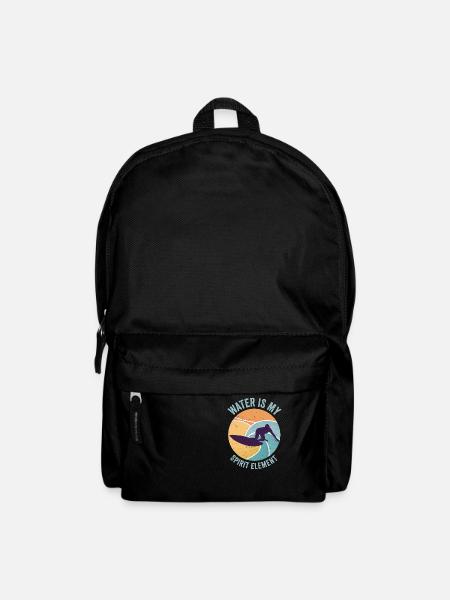 Vague d’eau Élément Ocean Surfer - Sac à dos - noir