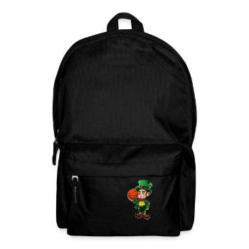 Mignon Leprechaun avec Basketball Funny St Patrick - Sac à dos - noir - Devant