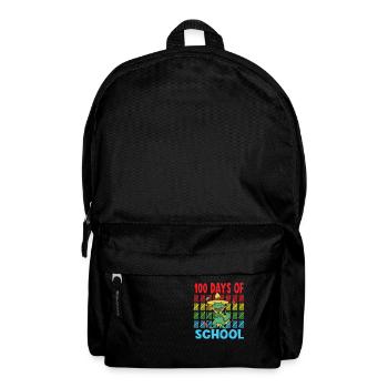 100 Days Of School Dinosaur Guitar Star - Backpack - black - Front