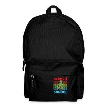 100 Days Of School Dinosaur Guitar Star - Backpack - black - Front
