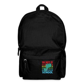 100 Days Of School Dinosaur Guitar Star - Backpack - black - Front