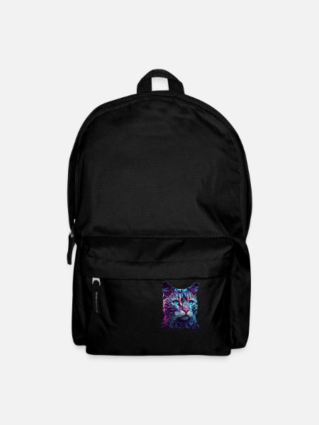 Katze Katzen Kätzchen Polygon Katze - Rucksack - Schwarz