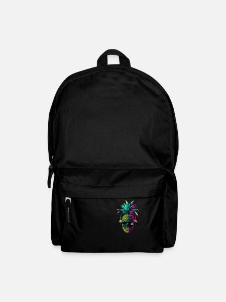 EDM Musik Rave Festival Ananas Techno - Rucksack - Schwarz