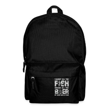 Lustiger Angler Fischer Spruch Angeln - Rucksack - Schwarz - Vorne