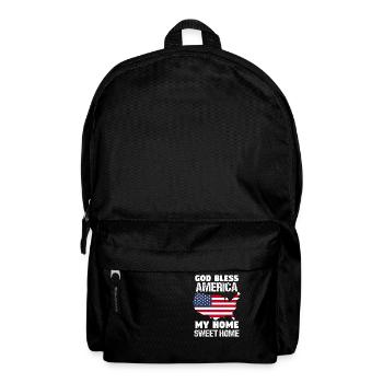 GOTT SEGNE AMERIKA MEIN ZUHAUSE SWEET HOM - Rucksack - Schwarz - Vorne