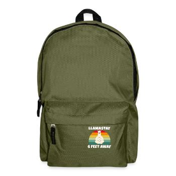 Lama Geschenk Lama Liebhaber Geschenk - Rucksack - Olivgrün - Vorne