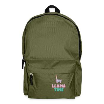 Lama Geschenk Lama Liebhaber Geschenk - Rucksack - Olivgrün - Vorne