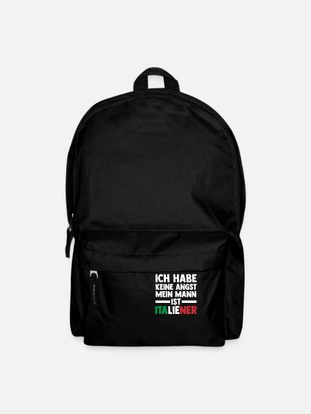 Ich habe keine Angst mein Mann ist Italiener - Rucksack - Schwarz
