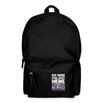 Ich habe keine Angst meine Schwiegermutter ist Rus - Rucksack - Schwarz - Vorne