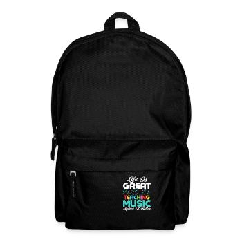 La vie est géniale Enseigner la musique rend la chose meilleure Schoo - Sac à dos - noir - Devant