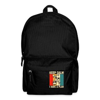 Keep Calm i have a plan gold panning - Backpack - black - Front
