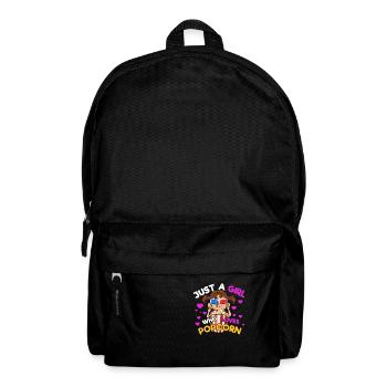 Nur ein Mädchen, das Popcorn liebt - Rucksack - Schwarz - Vorne