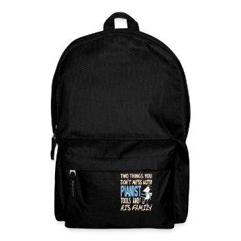 Two Things You Don't Mess With Pianist Cool Retro - Rucksack - Schwarz - Vorne