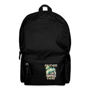 Schule ist wichtig Traktor fahren, Lusitges - Rucksack - Schwarz - Vorne
