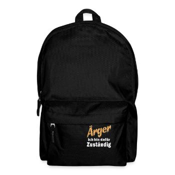 Ärger ich bin dafür Zuständig - Rucksack - Schwarz - Vorne