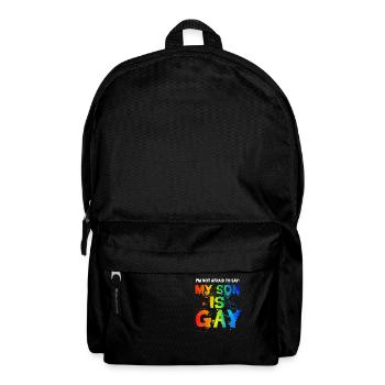 Mein Sohn ist schwul - Rucksack - Schwarz - Vorne