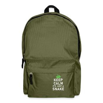 Schlange Geschenk Schlangenliebhaber - Rucksack - Olivgrün - Vorne