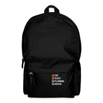 Manger Sommeil Plomberie Répéter Plombier Plombiers - Sac à dos - noir - Devant