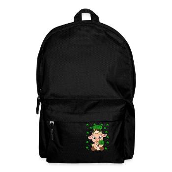 Mignonne trèfle de vache Fête de la Saint Patrick - Sac à dos - noir - Devant