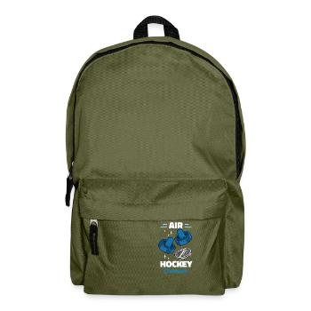 Air Hockey Champion Cartoon - Backpack - olive green - Front