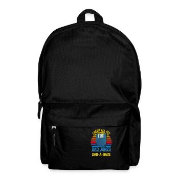 I keep all my dad's jokes in a dad - Backpack - black - Front