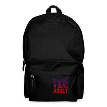 Je suis un adulte mais pas comme un vrai adulte 3 - Sac à dos - noir - Devant