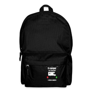 Der Camper ruft - Rucksack - Schwarz - Vorne