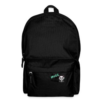 Ich muss gar nichts. grimmiges lustiges Panda - Rucksack - Schwarz - Vorne