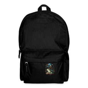 Cottagecore Aesthetic Frog Mushroom - Rucksack - Schwarz - Vorne