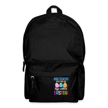Easter Colorful Egg Dye Rabbit Egg Hunt - Backpack - black - Front