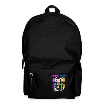 Easter Rabbit Easter Flowers Eggs - Backpack - black - Front