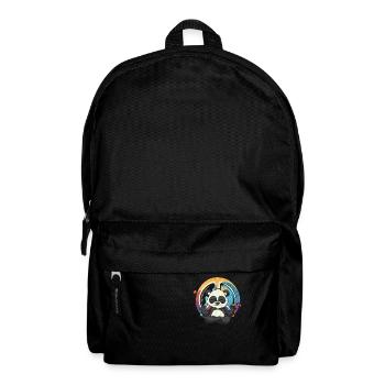 Hippie Panda Friedenszeichen Yoga Bär Hippies meditieren - Rucksack - Schwarz - Vorne
