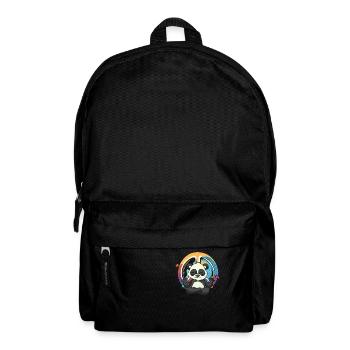 Hippie Panda Friedenszeichen Yoga Bär Hippies Wortspiel - Rucksack - Schwarz - Vorne