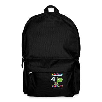 Bääm Ich Bin Jetzt 4 Jahre Alt Mädchen Dino - Rucksack - Schwarz - Vorne
