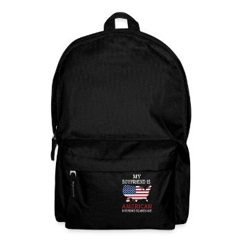 Rien ne me fait peur Mon copain est américain - Sac à dos - noir - Devant