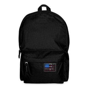 American Flag Fishing Rod Pole Funny - Backpack - black - Front