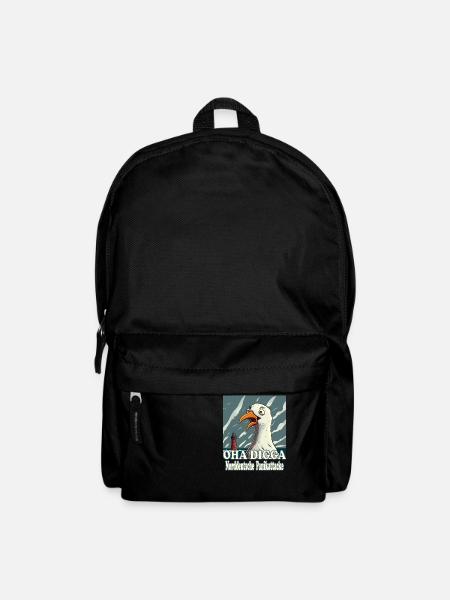 OHA Norddeutsche Panikattacke Friesisch Nordsee - Rucksack - Schwarz