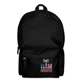 Ham Operator US Flag - Backpack - black - Front