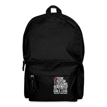 Akustik Spruch Für E-Gitarre Konzert Gitarre - Rucksack - Schwarz - Vorne