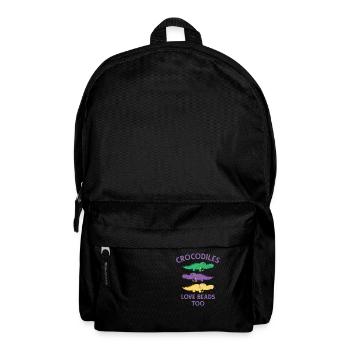 Mardi Gras Carnival Crocodile Beads Wildlife - Backpack - black - Front