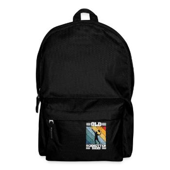 Old Schmetterhand Tennis Lustiger Spruch Sport - Rucksack - Schwarz - Vorne