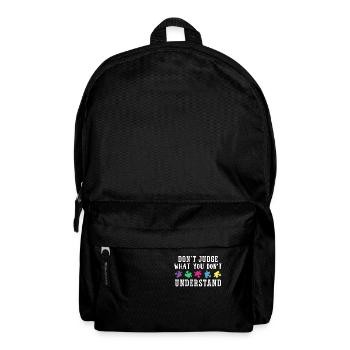 Autism Awareness – Don't Condemn What - Backpack - black - Front