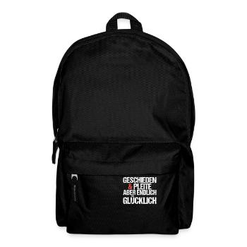 Geschieden und Pleite aber endlich glücklich - Rucksack - Schwarz - Vorne