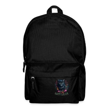 cute cat in easter & spring happy easter - Backpack - black - Front